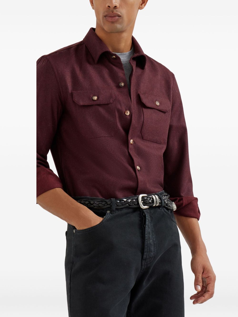 Brunello Brunello CucinelliロゴコットンTシャツ - Image 3