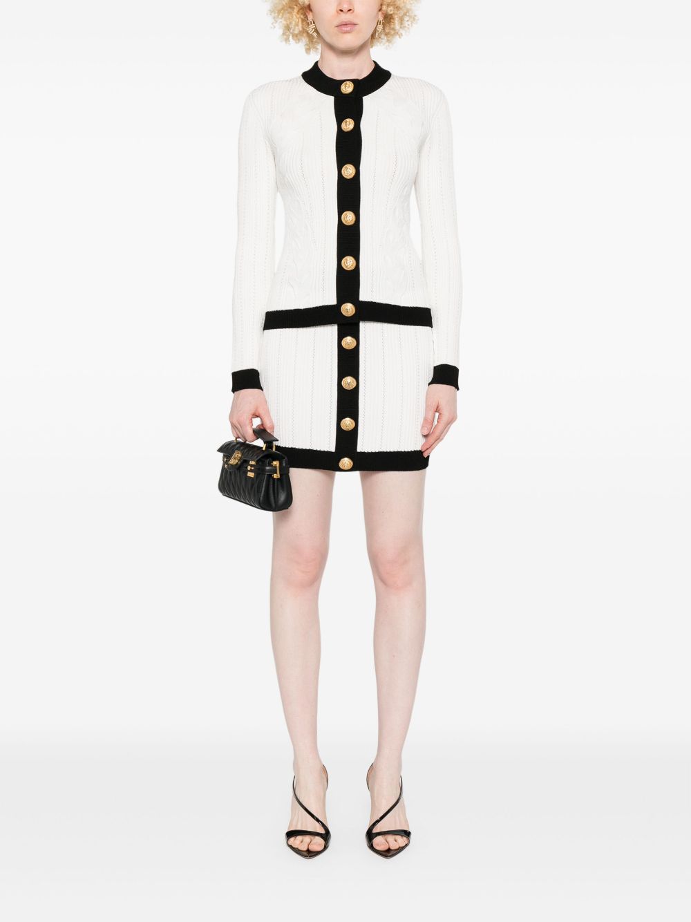 Balmain バルメインニットボタン付きミニスカート - Image 3