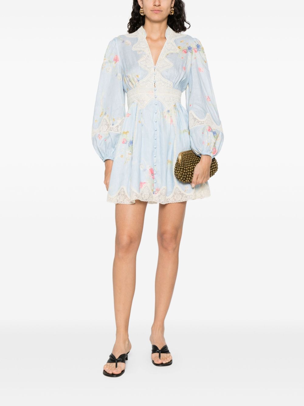Zimmermann Zimmermann Lucky Linen Mini Dress - Image 3