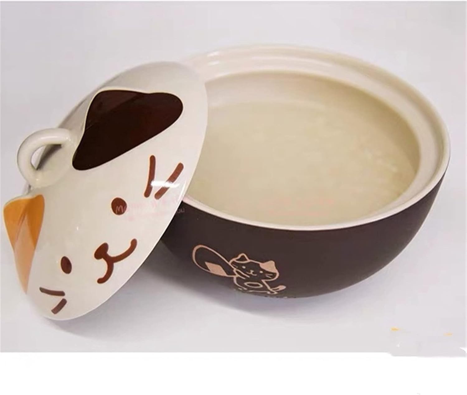 Tableware, Udon, Buckwheat Ceramic Rice Bowl, Instant Noodle Bowl, Soup Bowl, Home, Restaurant, Ramen, Commercial Use (Color : Brown, Size: One Size)