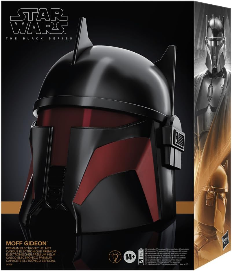 Hasbro G0128 Star Wars Black Series Moff Gideon Premium Electronic Helmet, Advanced LED Effect, Role Play Item, Ages 14 and Up