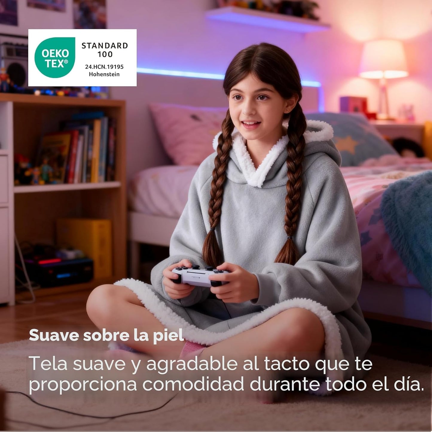 Bedsure - Manta corta de sherpa para llevar puesta