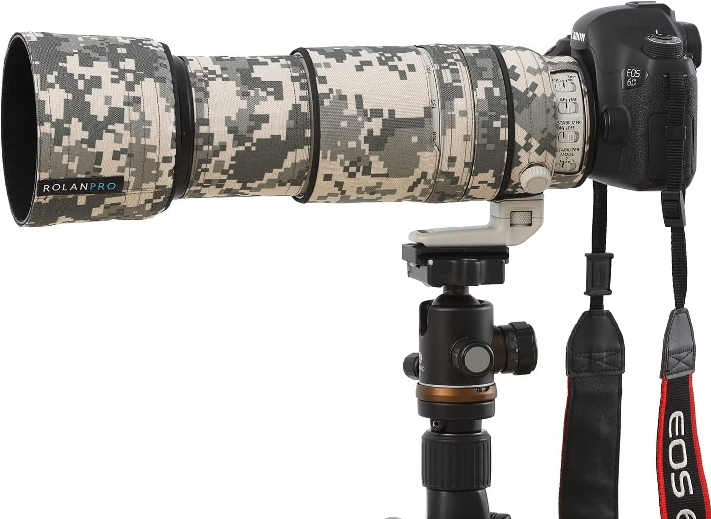 ROLANPRO New Brown Jungle Waterproof Lens Cover Camouflage Rain Cover for Canon EF 100-400mm f4.5-5.6 L IS II USM Lens Protective Sleeve #UCP Digital Camo