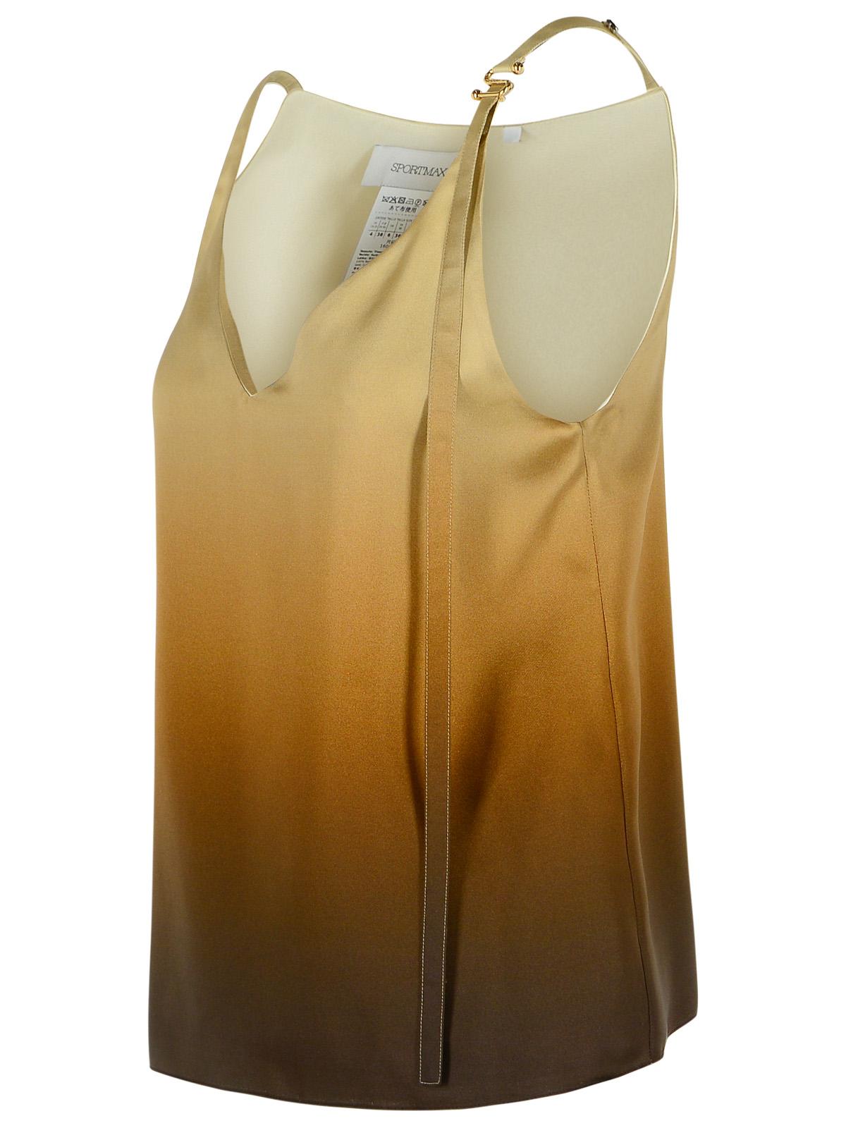 Sportmax SportMax 'Alcuno' Beige Gradient Silk Top - Image 3