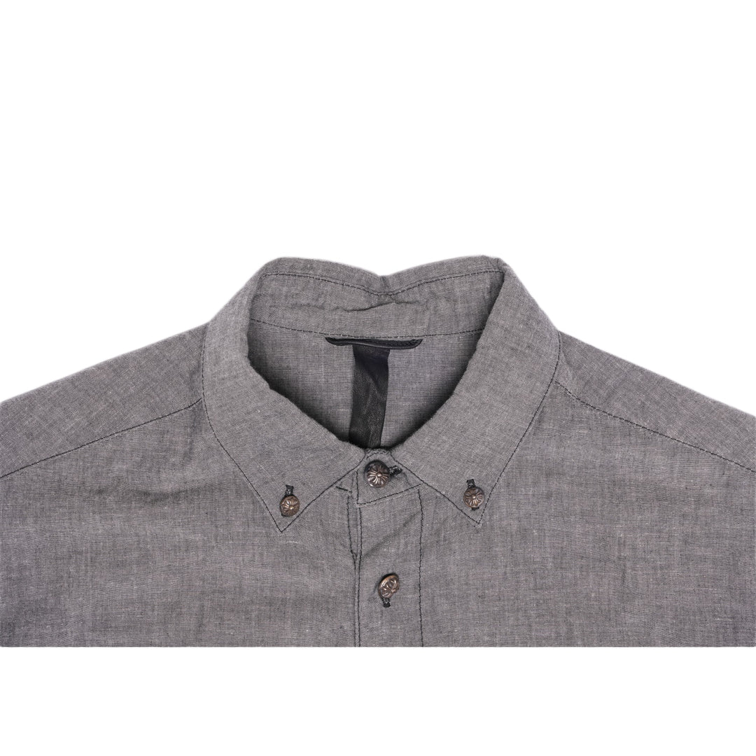 CHROME HEARTS 'GREY STERLING SILVER' BUTTON UP SHIRT