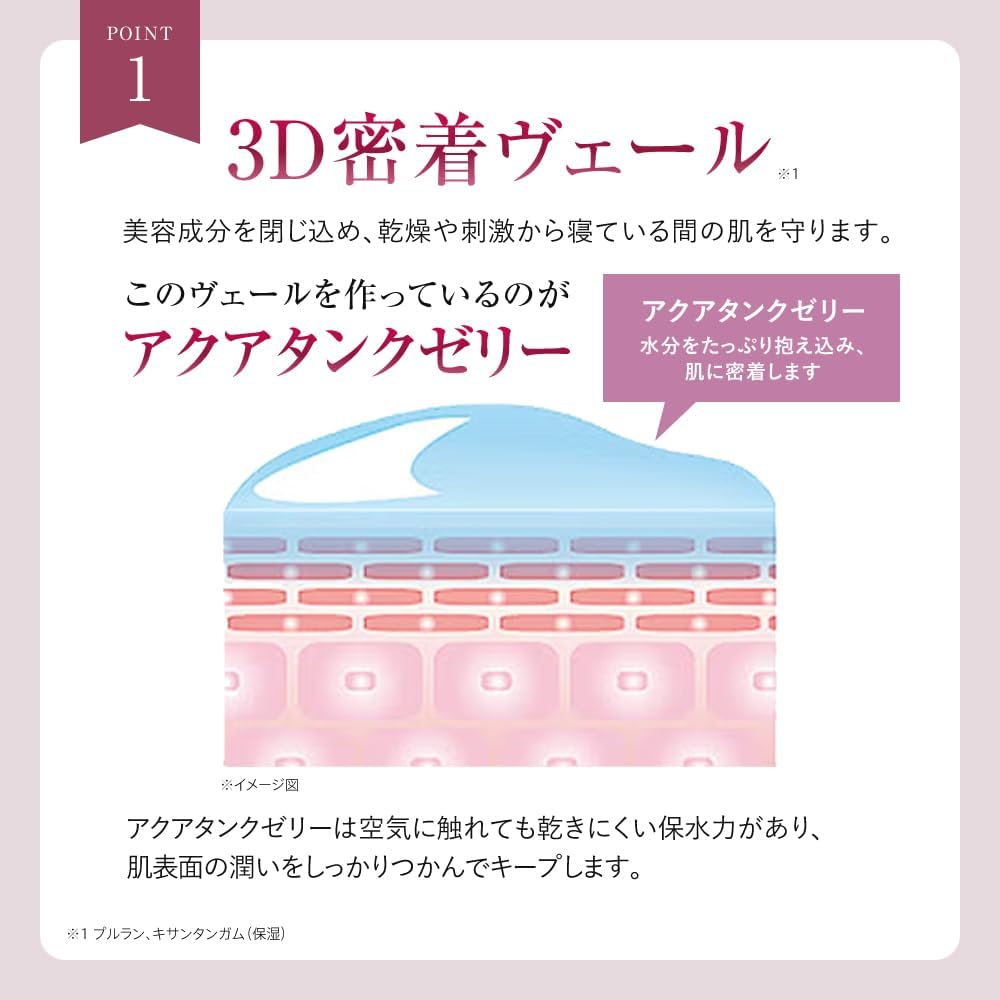 Overnight Veil Cream (Night Cream, Quasi-Drug, Aging Care, Dry Skin, Age Skin, Highly Moisturizing, Moisturizing, Moist & Dullness), Bright Age Renewal, Official 1.1 oz (30 g)