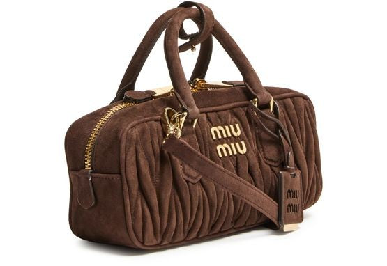 MIU MIU Small quilted suede Arcadie bag - Image 3