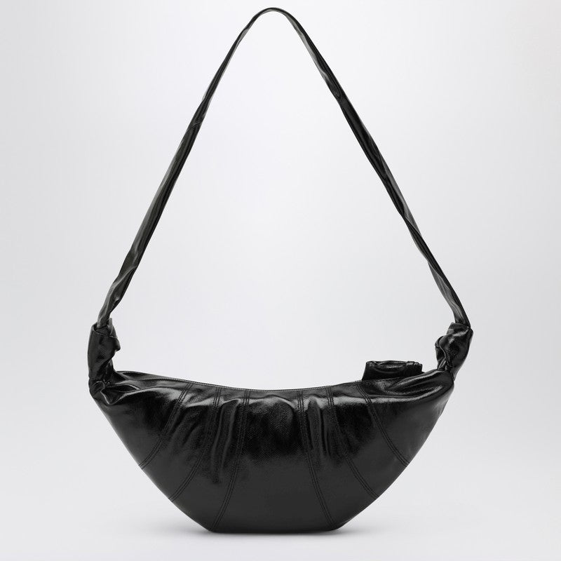 Lemaire 黒いコーティングされた綿のレメール中程度のクロワッサンバッグ - Image 3