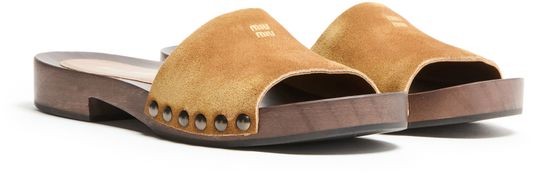 MIU MIU Logo clog mules - Image 3