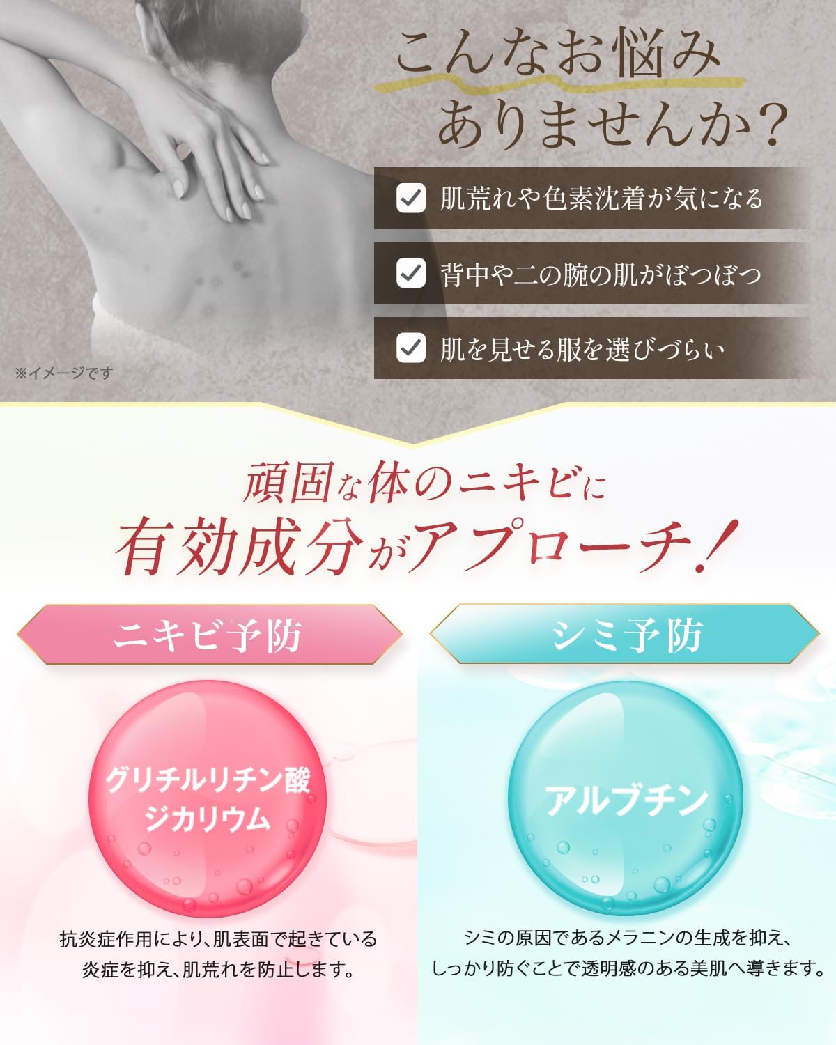 CICA CICA Senabote Back Medicated Cream, Acne Scars, Pigmentation, For Upper Arms, Whitening, 1.4 oz (40 g)