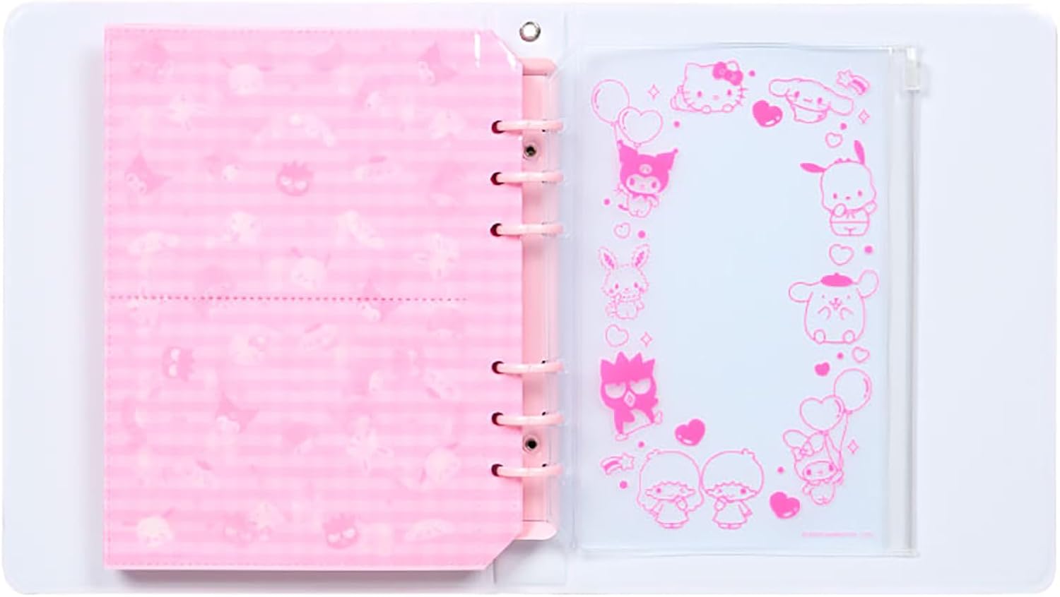 Sanrio (SANRIO) L-size Photo Pocket Album (Enjoy Idol) Sanrio Characters PVC Approximately Width 18 x Depth 3.3 x Height 22 cm 6-Hole Type Sheet 12 (48 Pockets) Binder 493716