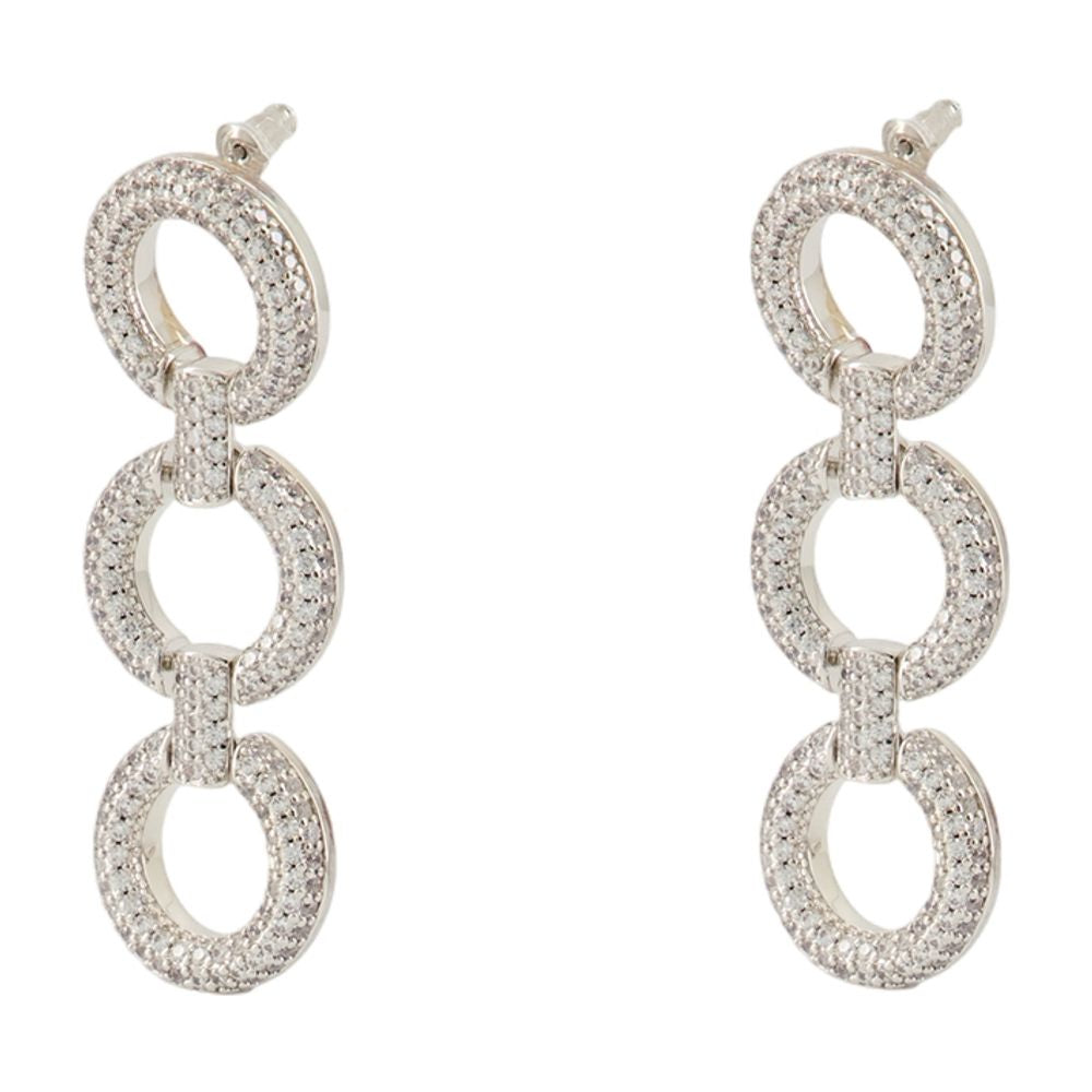 Self クリスタルリンクイヤリングセルフポートレートメタルシルバー - Image 3