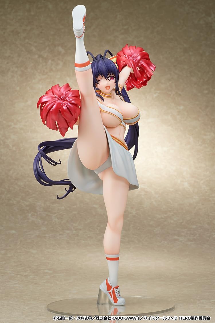 MuseMolds ハイスクールD×D HERO スケールフィギュア 姫島朱乃 チアガールver. プラスチック製 塗装済み完成品 1/6スケール 専用台座付属 全高約340mm