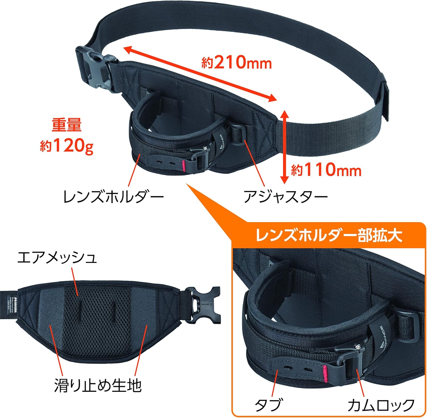 HAKUBA SLR Camera Holster GW-ADVANCE Camera Holster Light 02 S Black SGWA-CHLT2SBK Lightweight Camera Holster for Camera Shaking