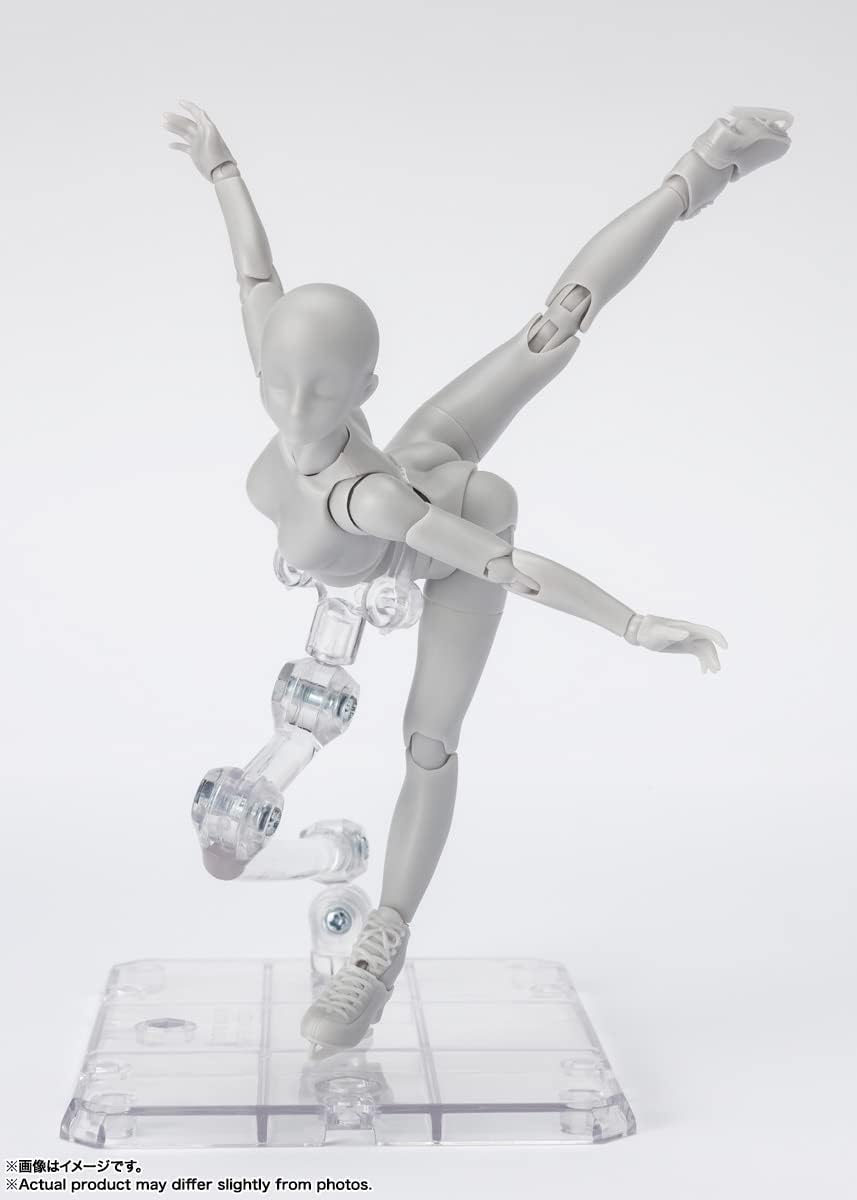 TAMASHII NATIONS S.H. Figuarts Body-chan -Sport-Edition DX Set (Gray Color Ver.) Approx. 5.3 inches (135 mm), PVC & ABS, Pre-painted Action Figure