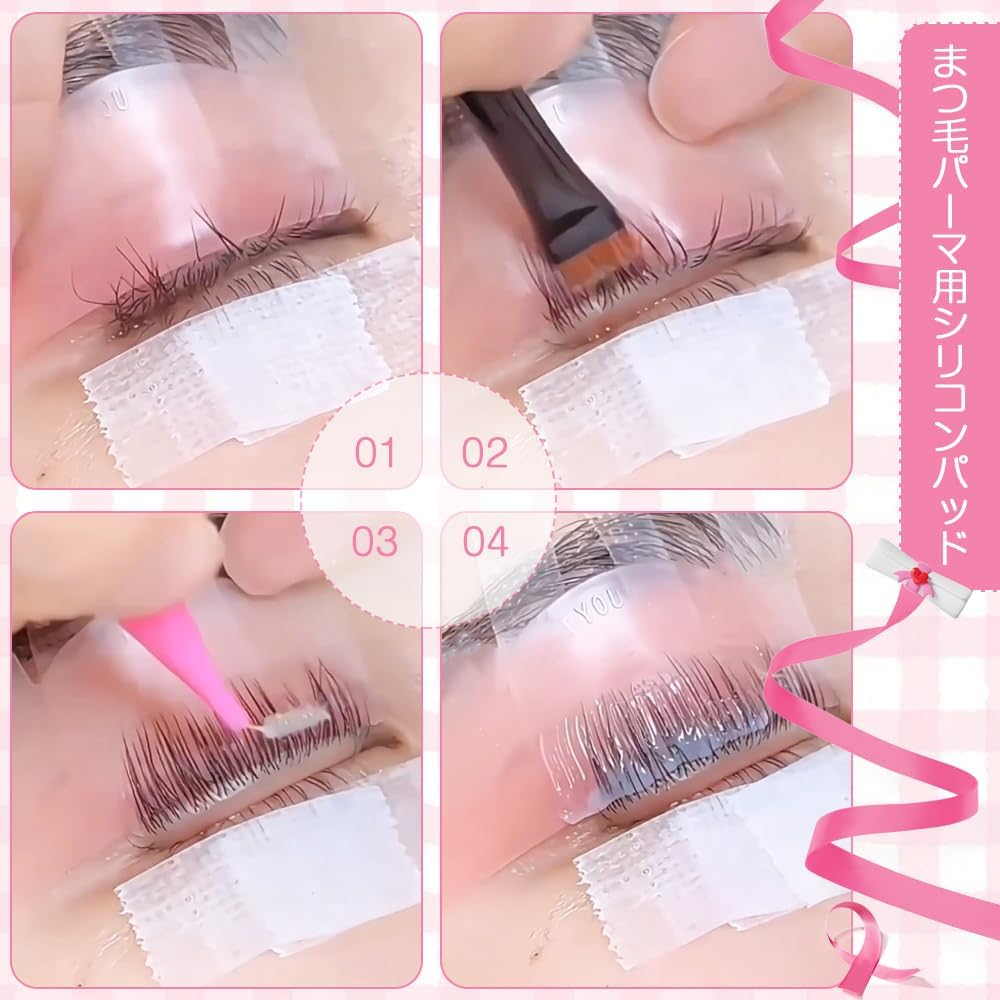 Eyelash Lift Silicone Pads for Eyelash Softening Pads 1 Pair Set Eyelash Lift Shield Eyelash Permalrod Dedicated Flexible Pads Reusable Design Lash Lift Pad Adhesive Soft Home DIY Hairdresser Home Use