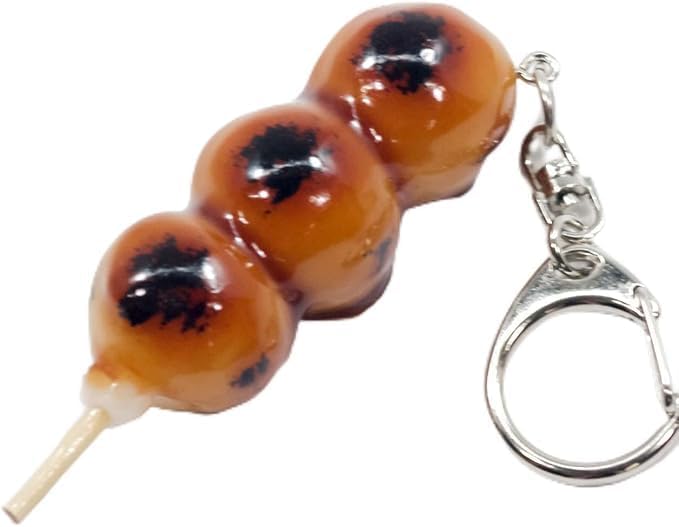 Food Sample Keychain: Irresistibly Yummy Mitarashi Dango 109OK