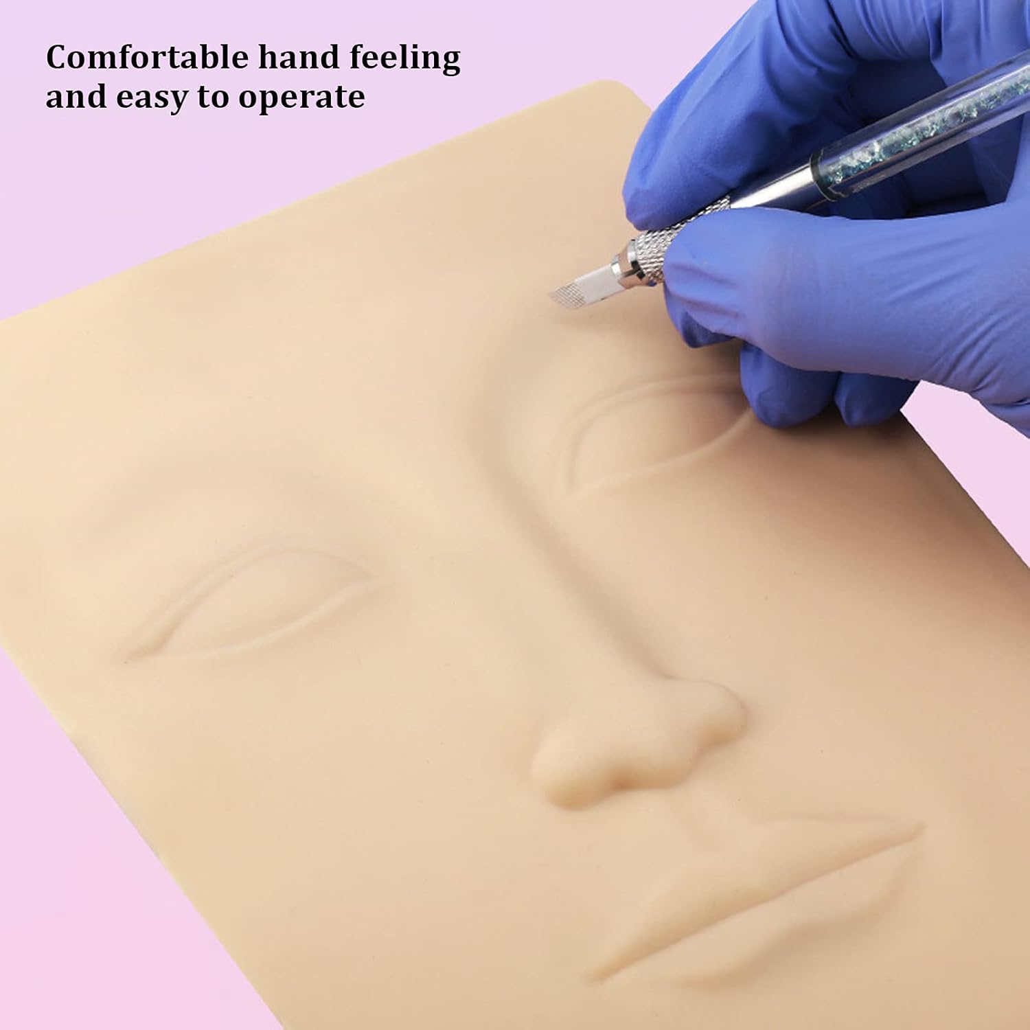 Permanent Makeup Practice Skin, Washable Reusable 4D Facial Tattoo Training Skin for Eyebrow Eyeliner Lip