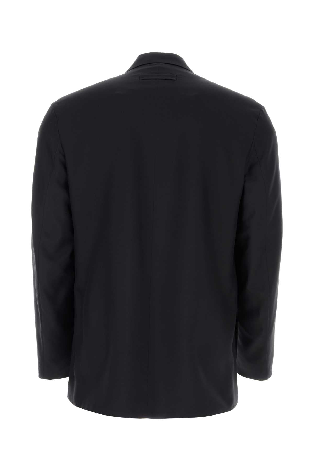 Zegna ゼンナブラックシルクブレザー - Image 3