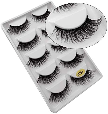 5 Pairs Mink Eyelashes Matsudaya G7 Series Super Dense Stage Makeup Natural False Eyelashes Long Eyelashes Extension Fake Eyelashes Handmade (G704)