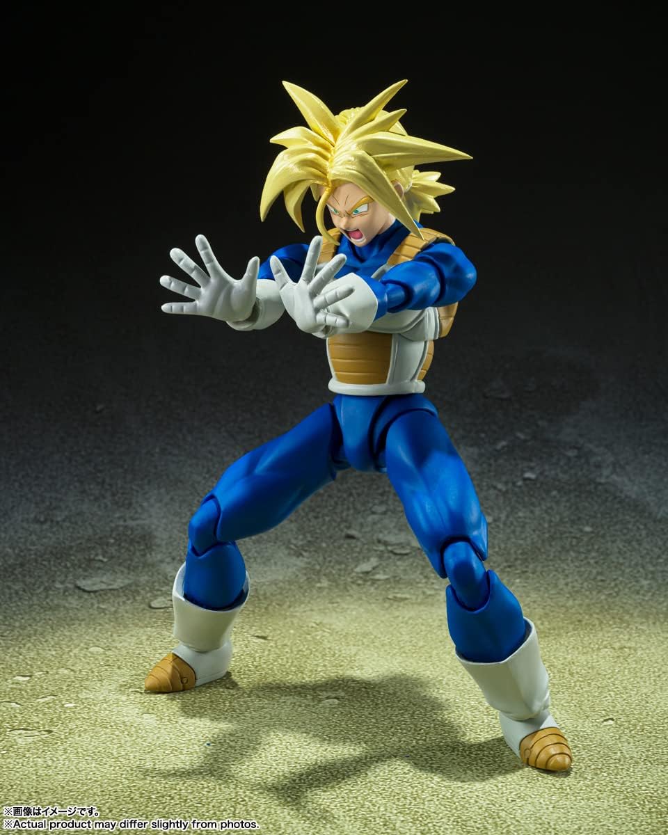 BANDAI SPIRITS S.H. Figuarts Dragon Ball Super Saiyan Trunks - Hidden Super Power, Approx. 5.5 inches (140 mm), PVC & ABS, Painted Action Figure