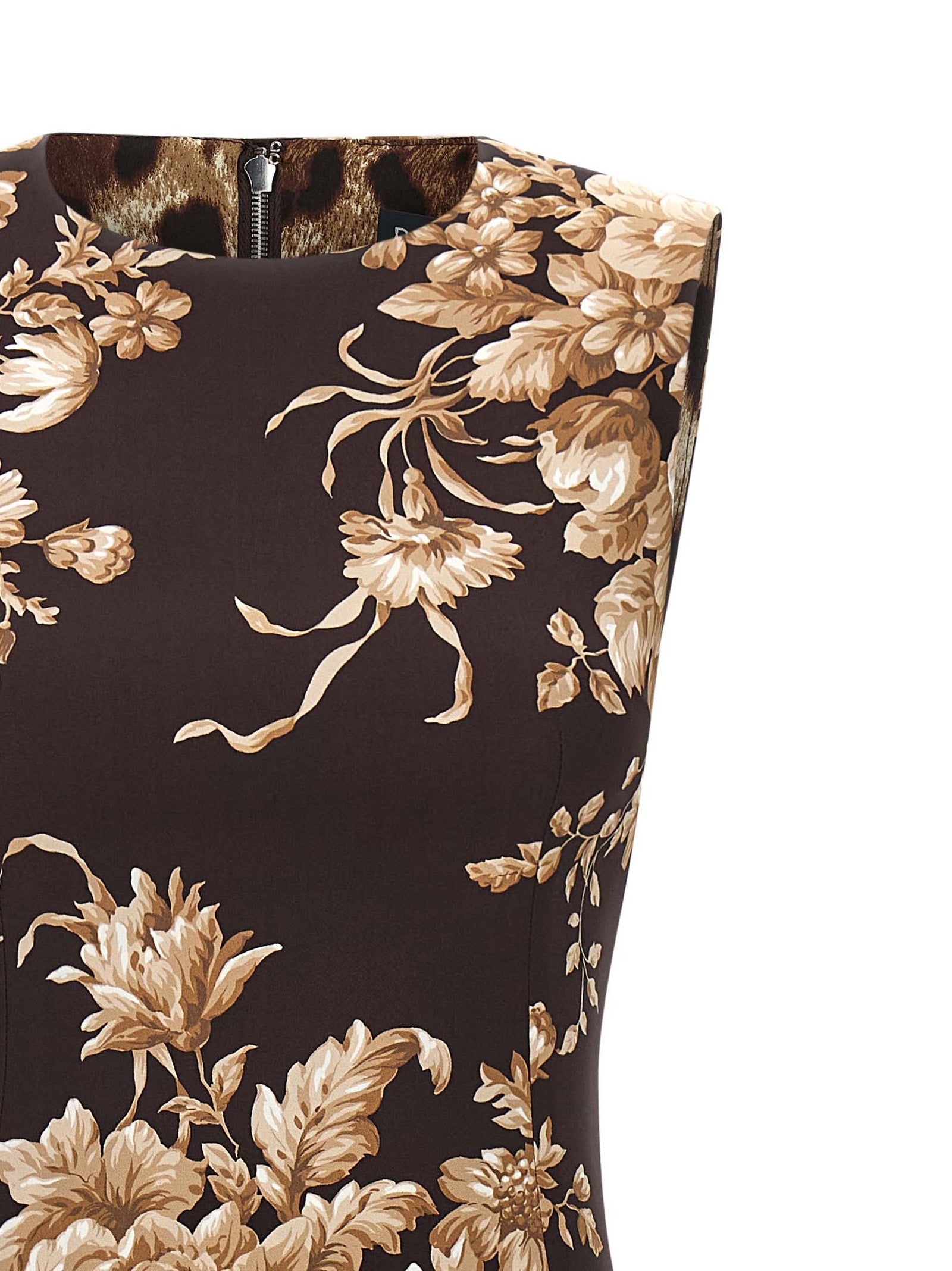 Dolce  Gabbana ドルチェ＆ガッバーナローズプリントドレス - Image 3