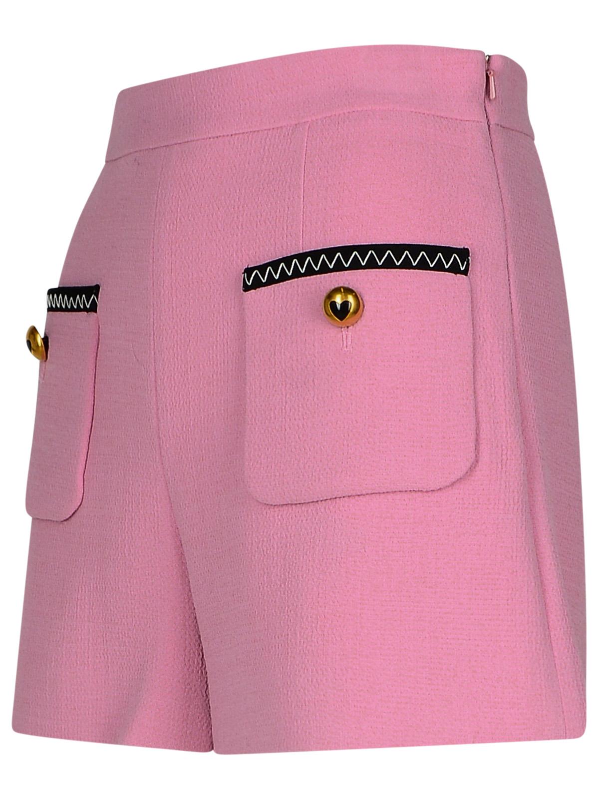 Moschino モスキーノピンクバージンウールブレンドショーツ - Image 3