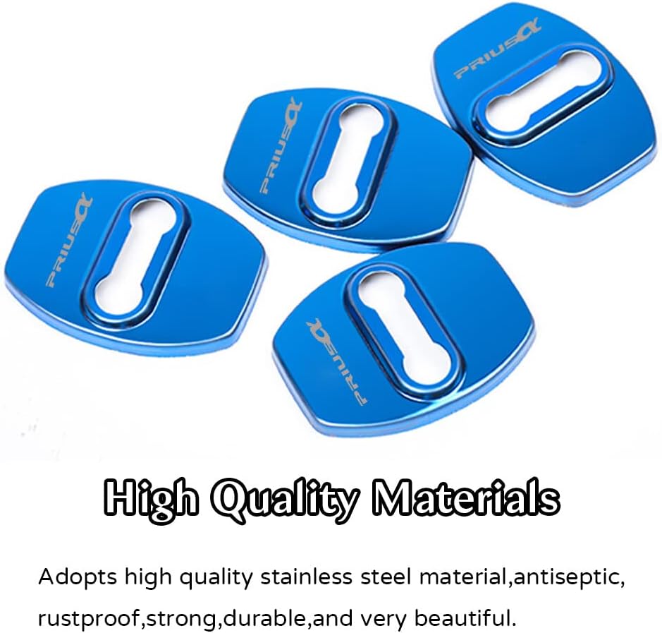 Kakash Toyota Dedicated Stainless Steel Door Lock Cover, Protective Buckle Cover, Rust Resistant, Latch Stop, Interior Molding, Stainless Steel, Steel Car Styling, Exterior Custom Parts, Accessories