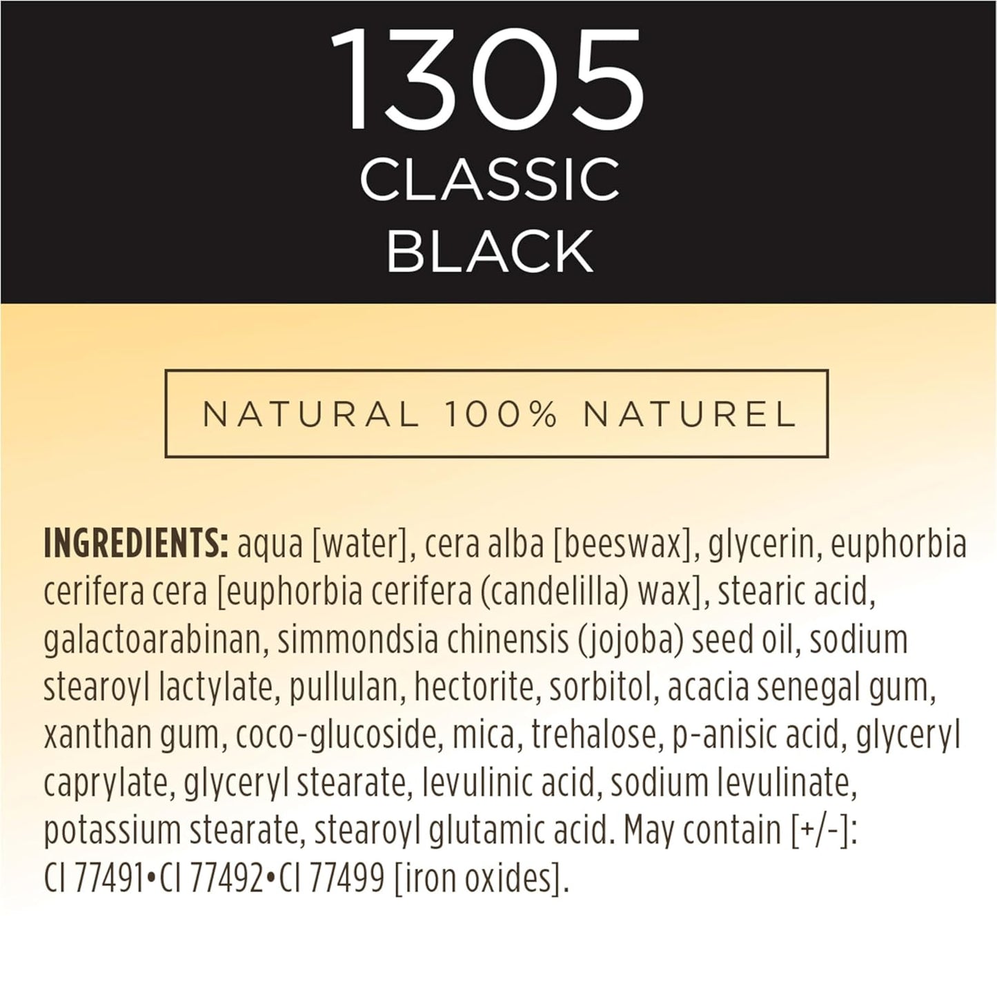 Máscara de pestañas, pestañas alargadas Burt's Bees 100% natural, negro clásico