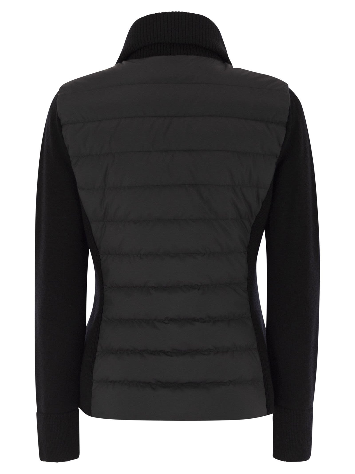 Moncler モンクラーはジップ付きのウールカーディガンをパッドします - Image 3