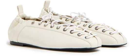 GANNI Eyelets lace up ballerinas - Image 3