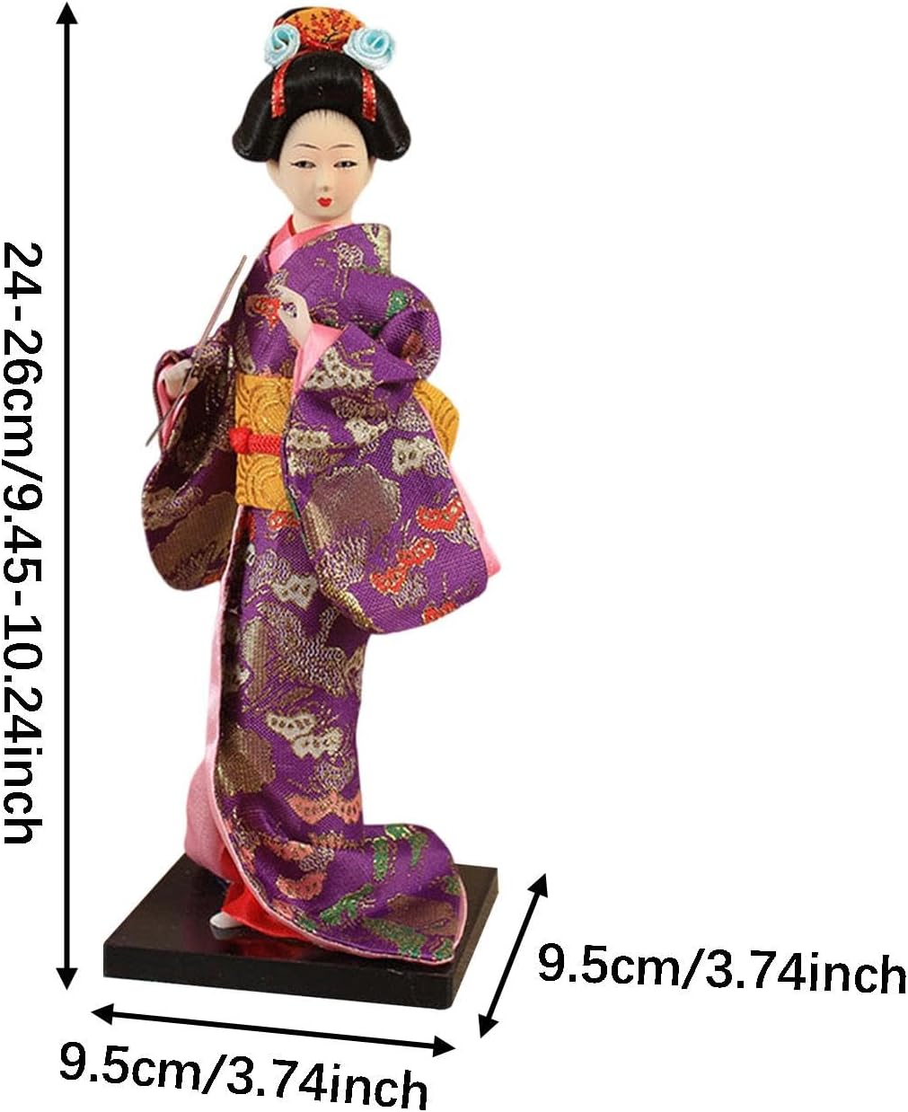predolo 日本の芸者着物人形、23 Cm、エレガントな伝統的なコレクターズアイテム、伝統工芸品、テーブル、キャビネット、棚、または, Style E