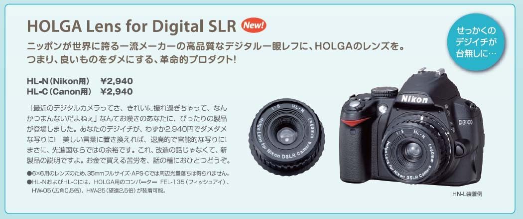 Apower HOLGA Lens for Nikon SLR Cameras [HL-N]: Peripheral Light Shedding Type