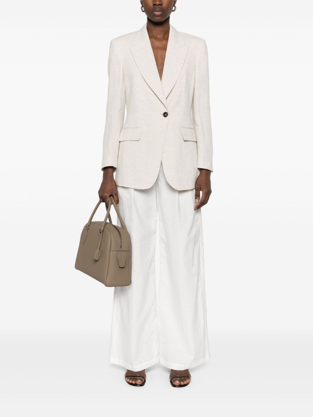Brunello Cucinelli Linenシングル胸部ジャケット - Image 3