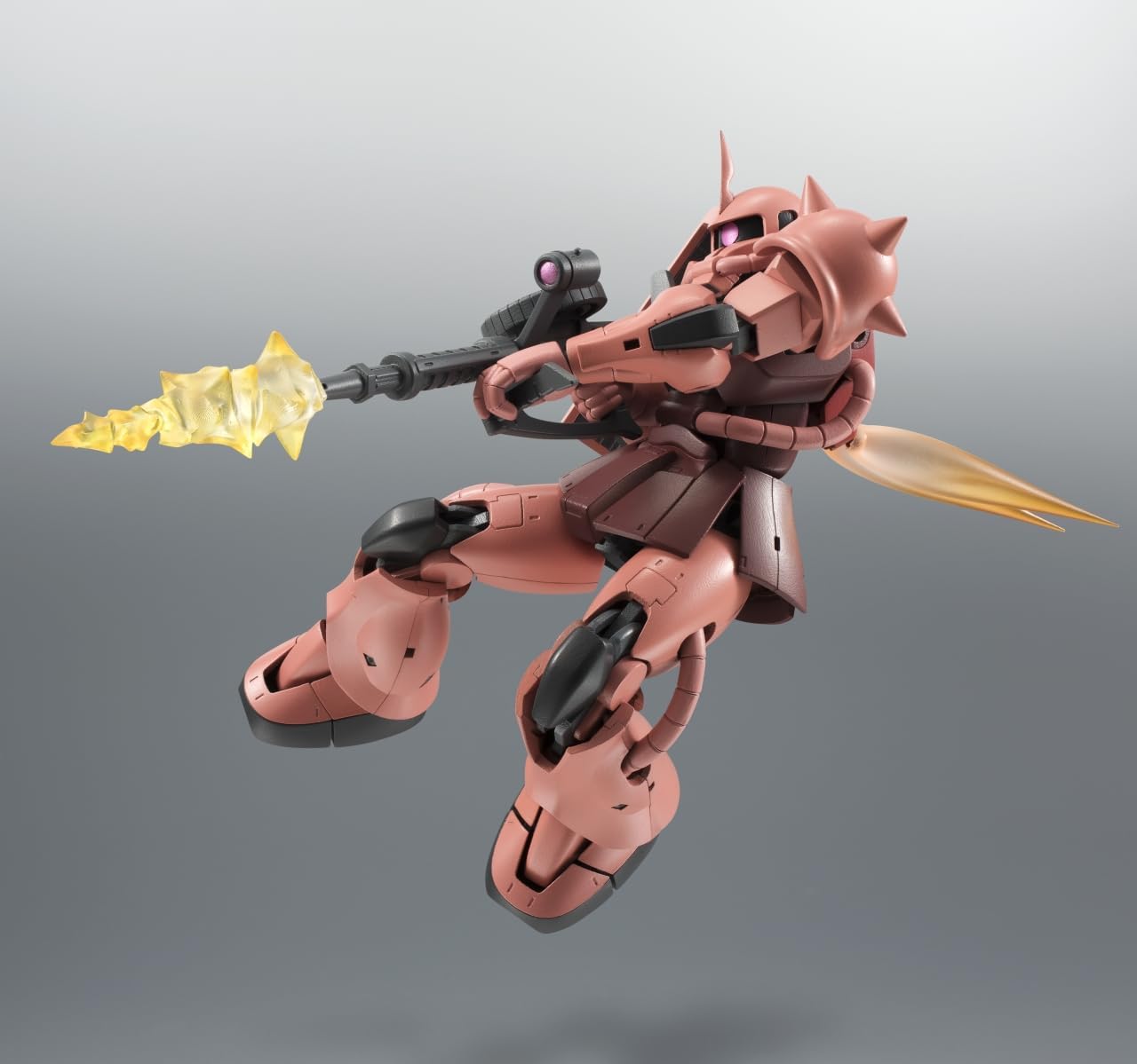 TAMASHII NATIONS ROBOT SPIRITS Mobile Suit Gundam MS-06S Char Custom Zaku Ver. A.N.I.M.E. (Resale Version), Approx. 4.9 in (125 mm), Made of PVC & ABS, Painted Articulated Figure