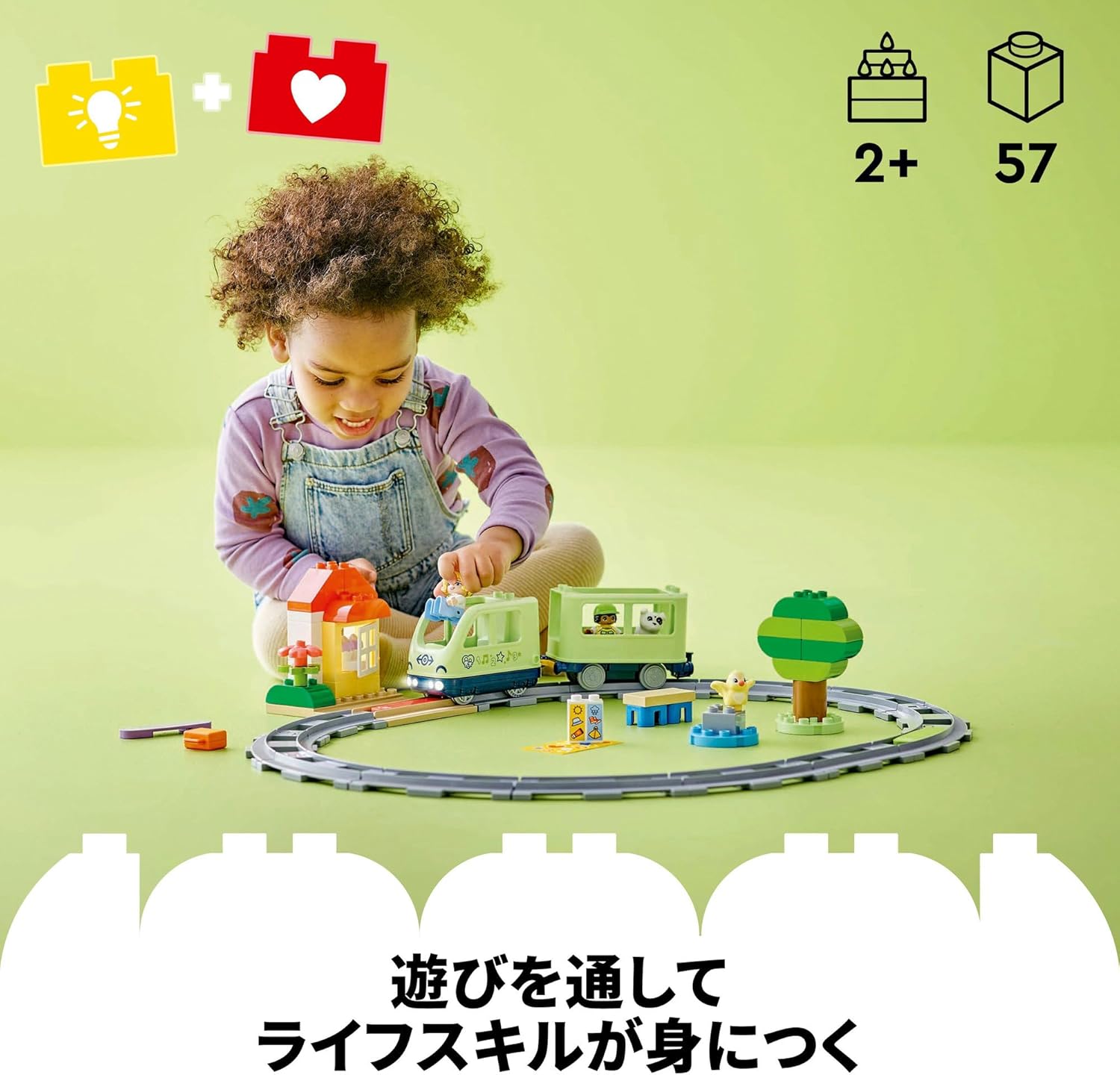 LEGO Duplo Duplo Town Adventure Train Toy, Building Block Educational Toy for Boys and Girls, Birthday Present, Ages 1.5, 2, 4 Years, Pretend Play, Playset, Train, Vehicle, 10427