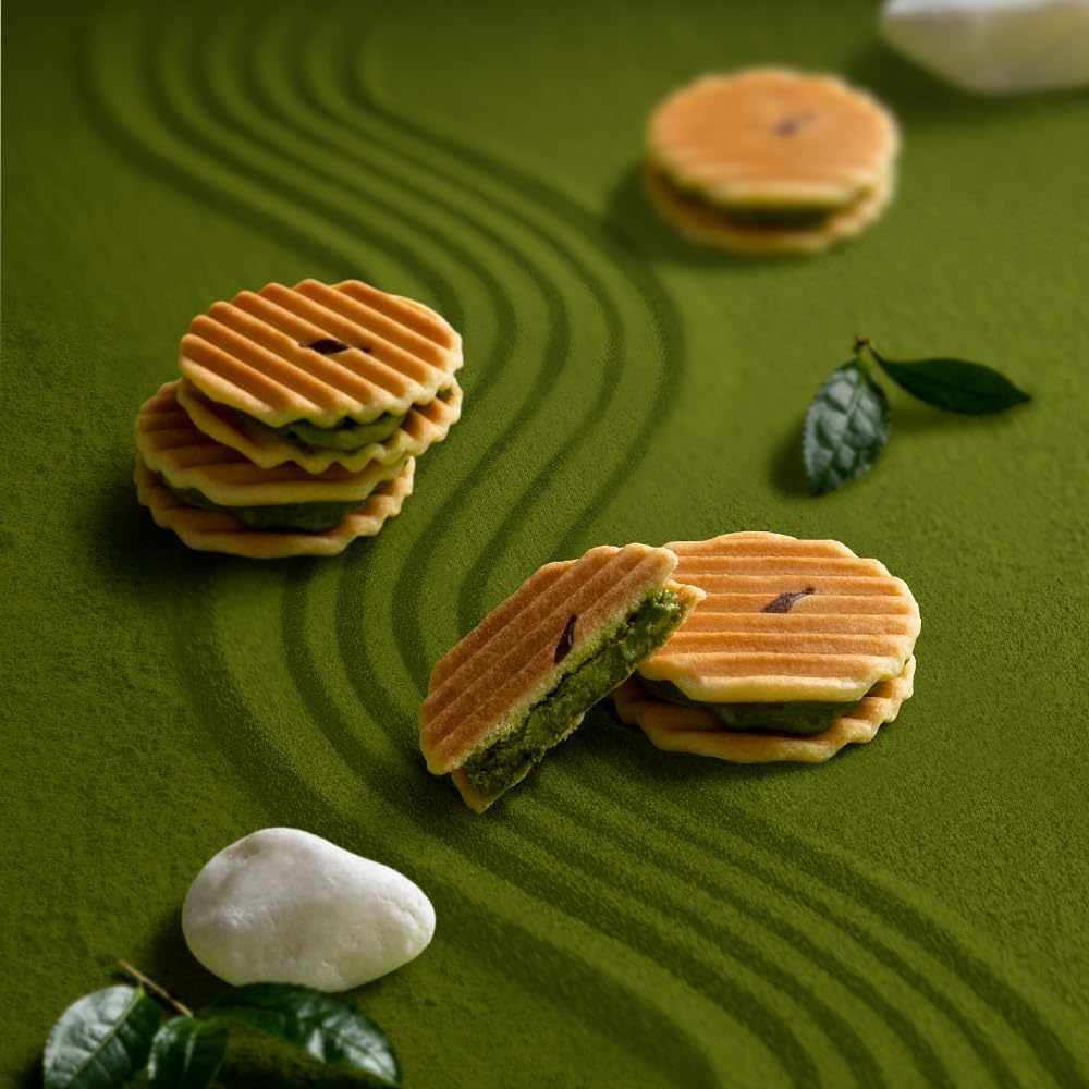 Kyoto Souvenir Hime Chiju Senbei Organic Matcha Crackers by Kogetsu Souvenir Package (12 pieces) / Father's Day Kyoto Souvenir Gift Uji Matcha Online Order Japanese Sweets Ochugen