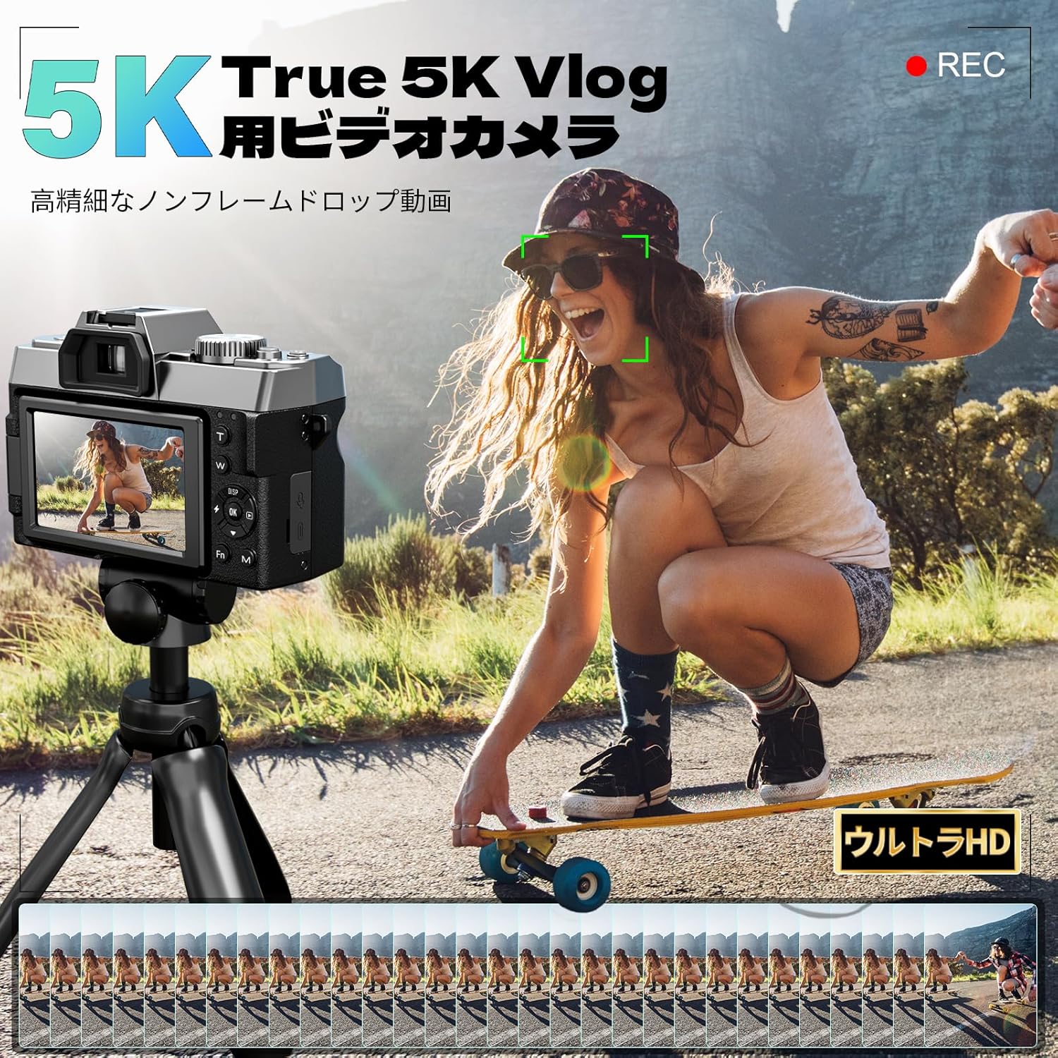 NBD 5K 48 Megapixel Digital Camera (2025 Model, New Color), 16x Zoom SLR Camera, 180° Flip Screen, Auto Focus, Image Stabilization, Wi-Fi and App Control, Macro + Wide Angle Lens & Webcam Functions