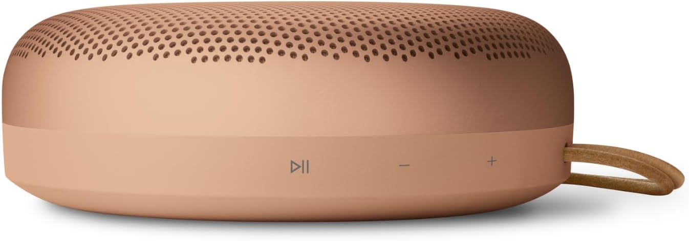 Bang & Olufsen Portable Speaker Beosound A1 3rd Gen Honey Tone Bluetooth Wireless IP67 Certified Waterproof and Dustproof Video Conferencing 24-Hour Playback