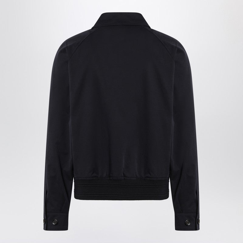 Burberry バーバリーハリントンジャケットネイビーブルーインコットン - Image 3