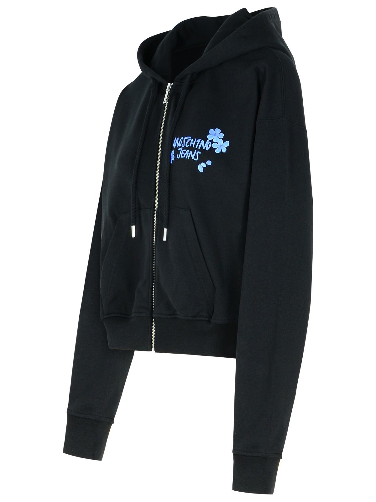 Moschino モスキーノジーンズブラックコットンスウェットシャツ - Image 3