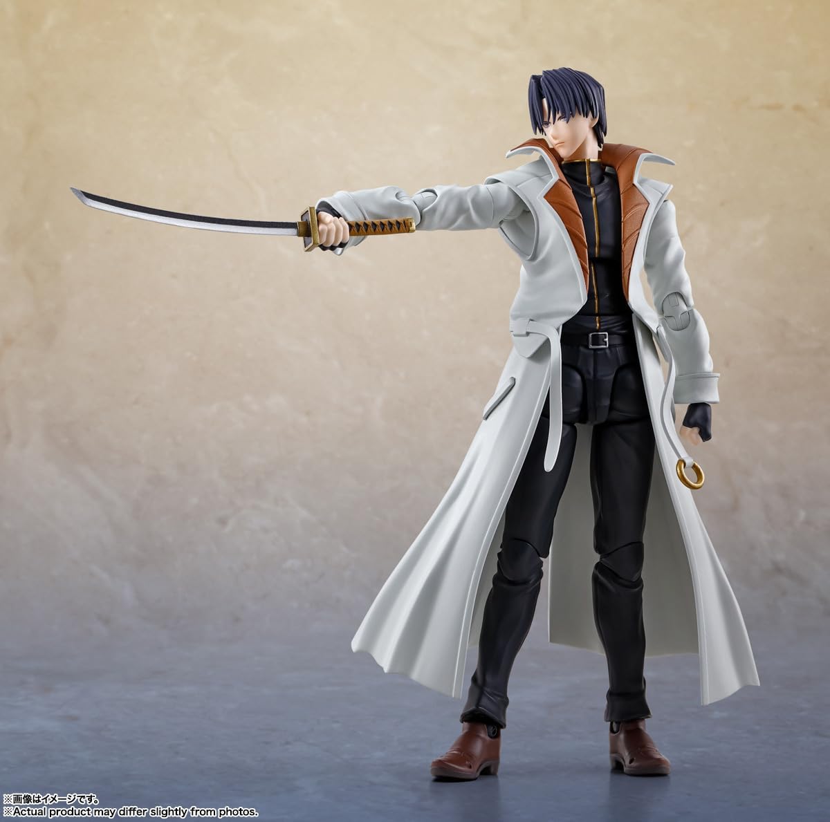 S.H. Figuarts Rurouni Kenshin -Meiji Swordsman Romantic Tan- Shonomori Aoshi, Approx. 6.5 inches (165 mm), PVC & ABS, Pre-painted Action Figure