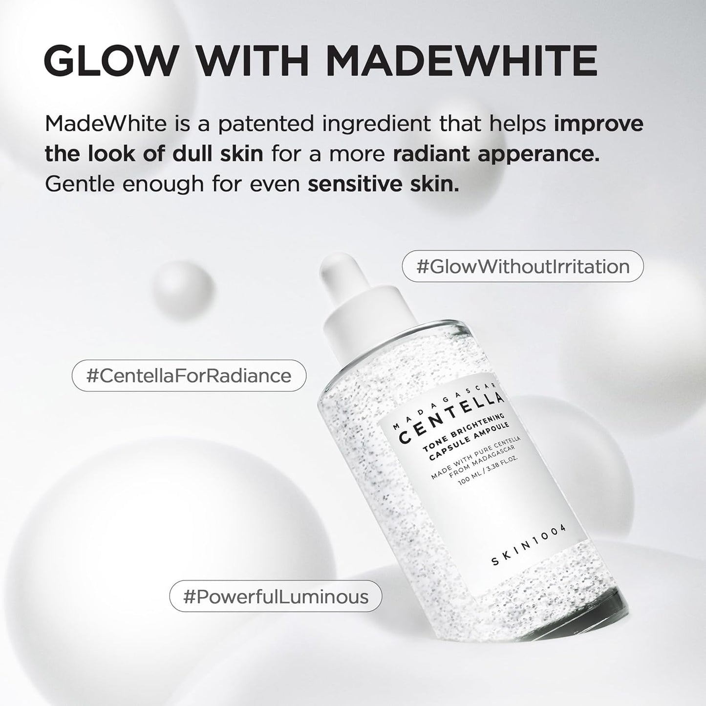 SKIN1004 Tone Brightening Capsule Ampoule, 3.4 fl oz (100 ml), Tone-Brightening Capsule Ampoule, 3.4 fl oz (100 ml), Whitening Care, Serum