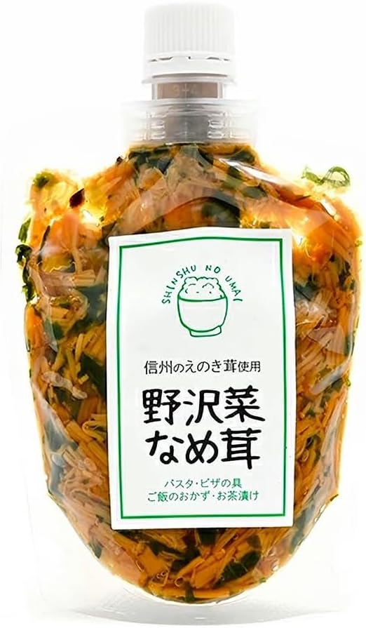 Shinshin Pickles, Enoki Mushrooms in Shinshu, Nozawa Vegetable Nameitake Mushrooms, 6.3 oz (180 g) (2 Bags)