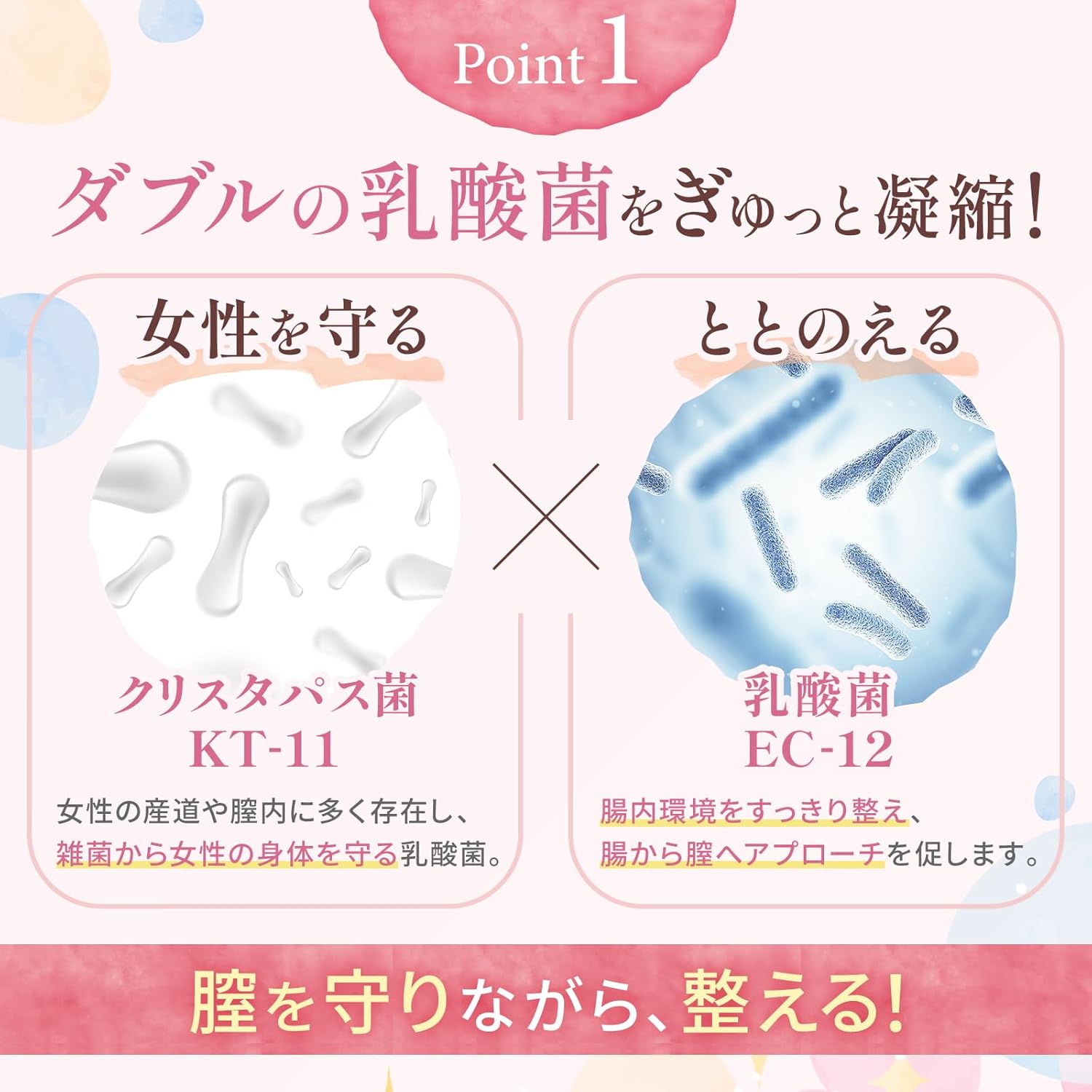 【Farewell to itching troubles!】LunaPure Delicate Zone Supplement, Lactic Acid Bacteria 2.4 trillion units, Crystallus pas bacteria, Bifidobacterium, 30-day supply, Domestically manufactured, Bacteria