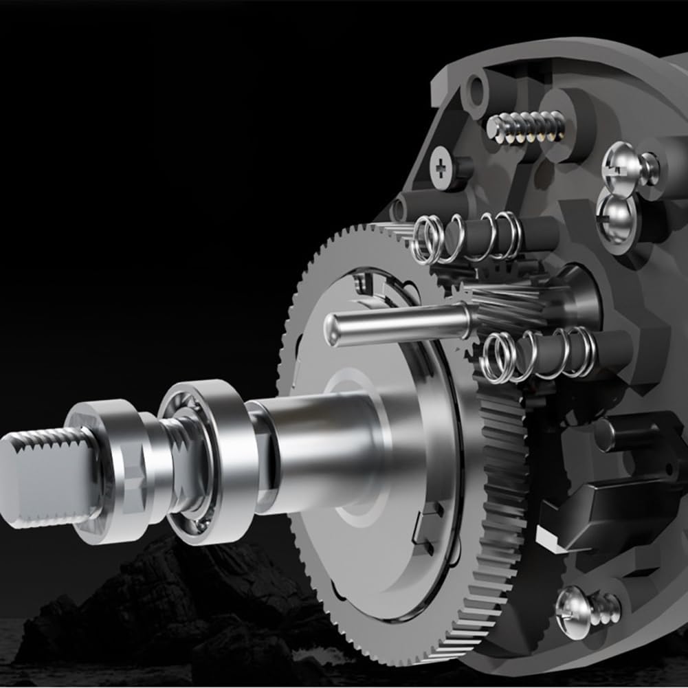 Bait Reel, Left/Right Handle, Maximum Drag Force, 17.7 lbs (8 kg), Gear Ratio, 7.2:1, Lightweight, For Saltwater Fishing, Freshwater Fishing, For Beginners