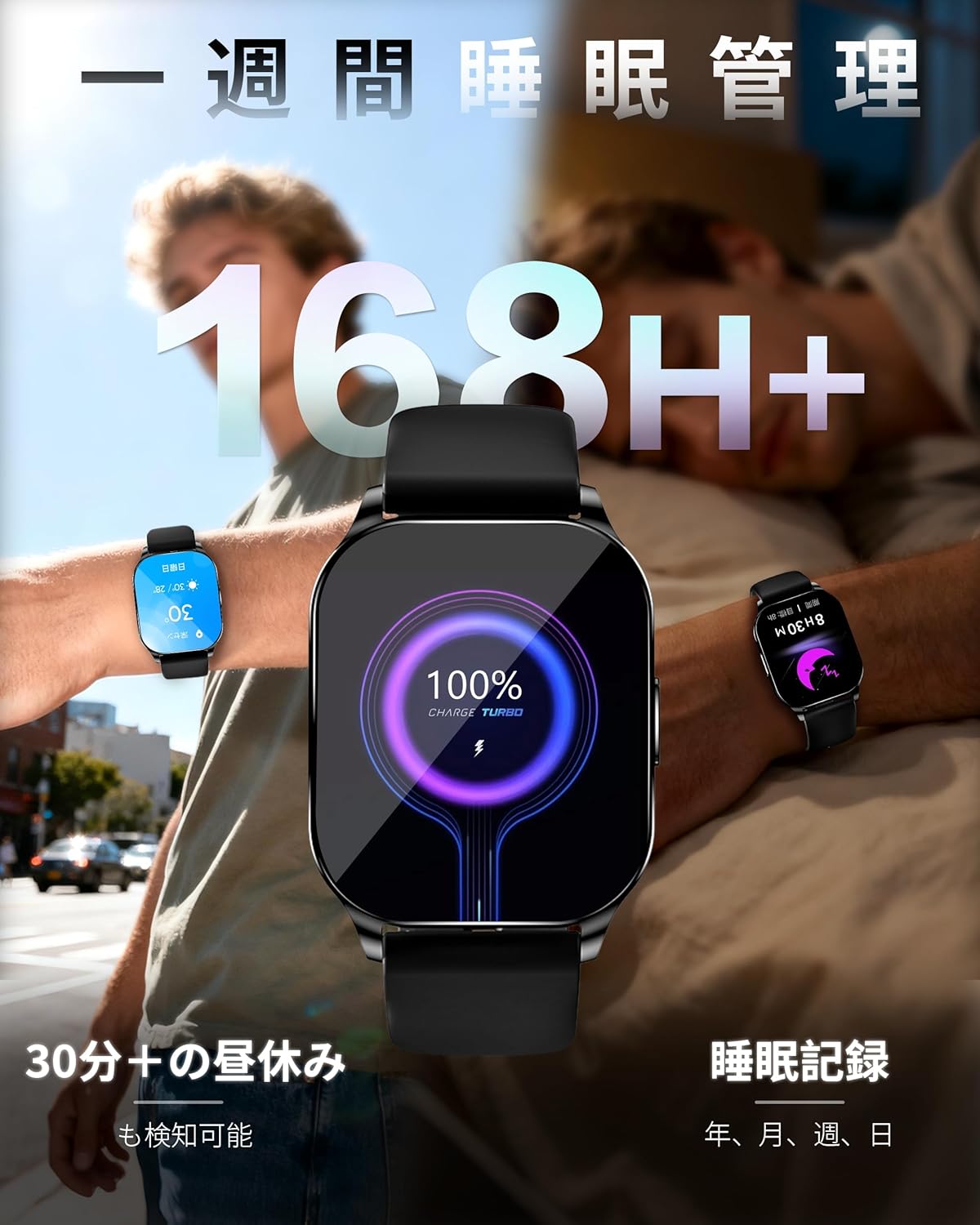 KJKD L1 Smart Watch, 2025 Model with ChatGPT & Sensory Game, AI Dial, Continuous Display, 1.5 Hours Charging, AMOLED Display, Smart Watch, Compatible with iPhone/Android, Sleep Management, Bluetooth