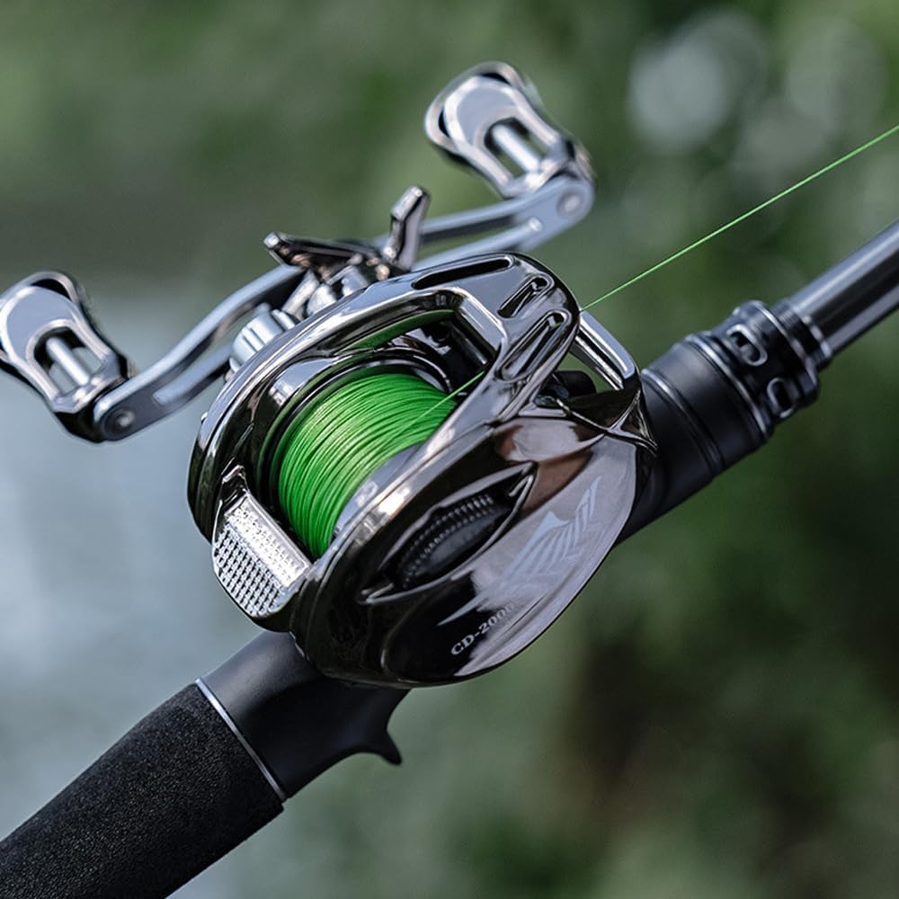 YU318 Reel Bait Reel, Lightweight, Deep Groove Spool, Line Alarm Function, Beginners, Maximum Drag 13.2 lbs (6 kg), Gear Ratio, 6.3:1, Aluminum Spool, For Saltwater Fishing, Freshwater
