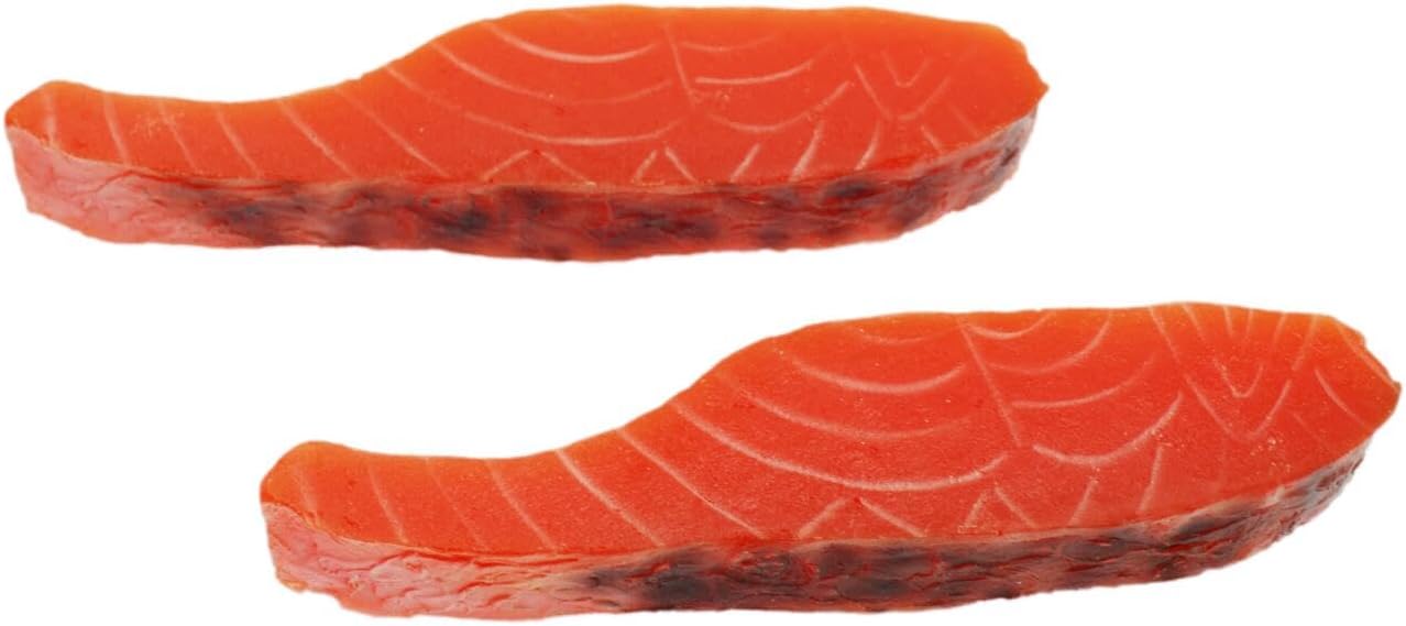 speed mao Lifelike Salmon Salmon Fillet Food Sample Food Model 2 Pieces