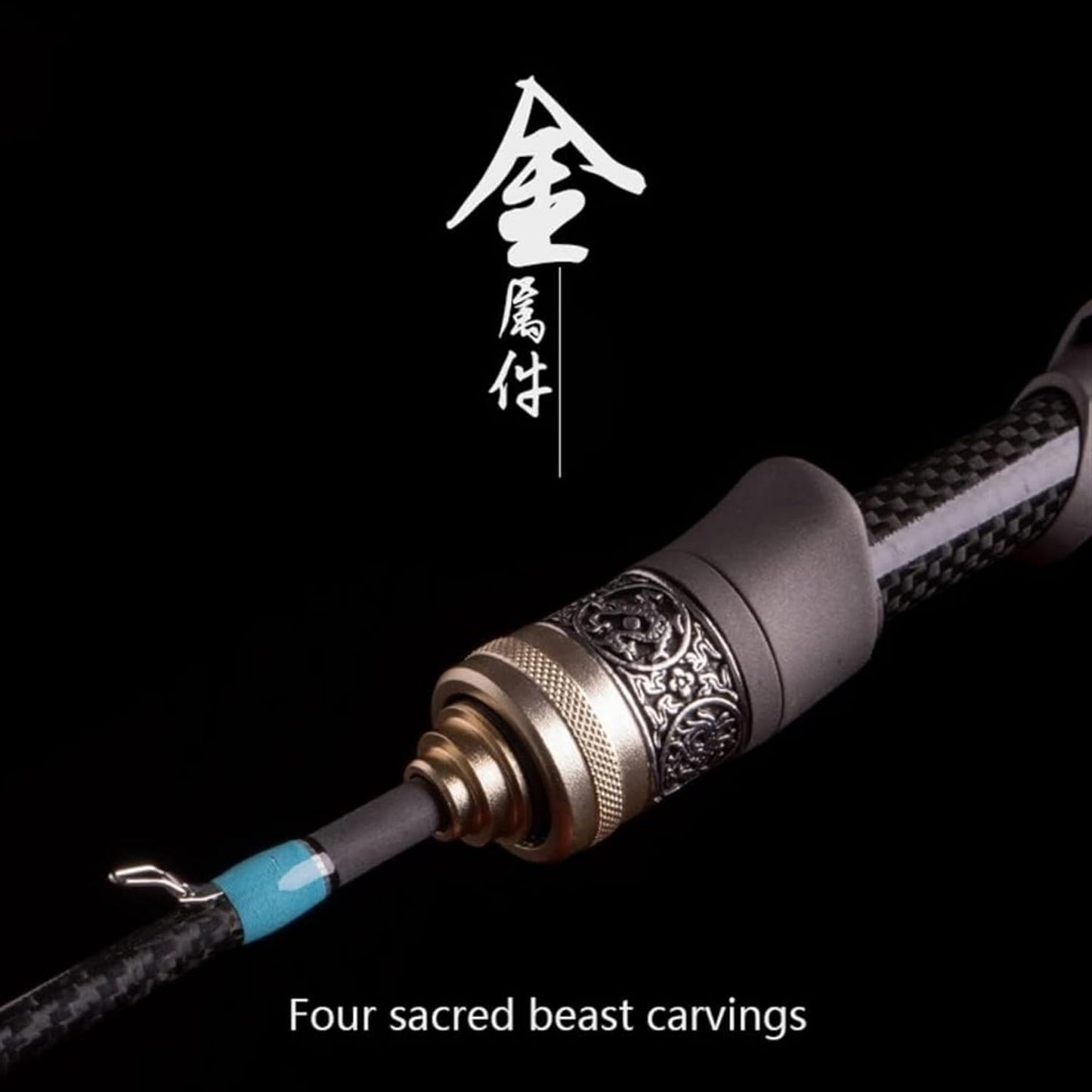 [Ultra Light & Durable] Carbon Fiber Spinning/Casting Fishing Rod UL Power Solid Wood Handle 3 Piece Folding Super Soft Fast Action Best for Travel Fishing
